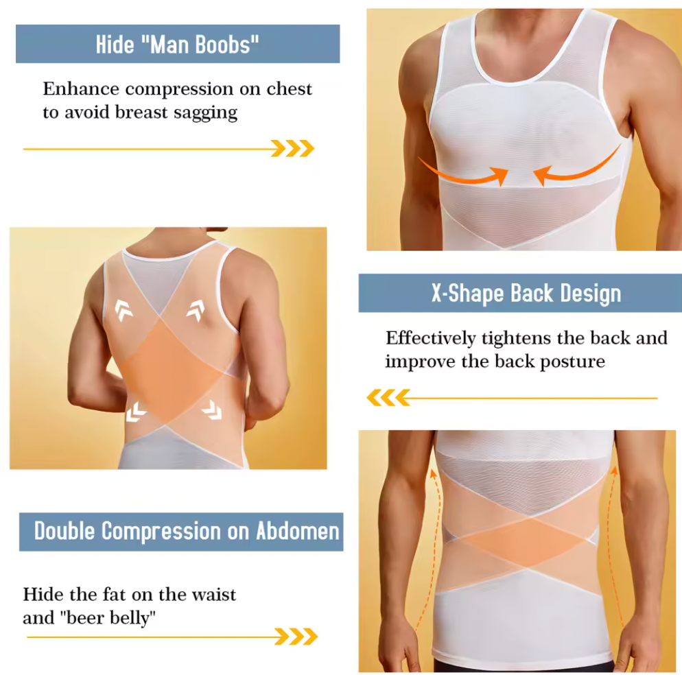 Débardeur Sculptant Homme - Compression & Maintien Posture