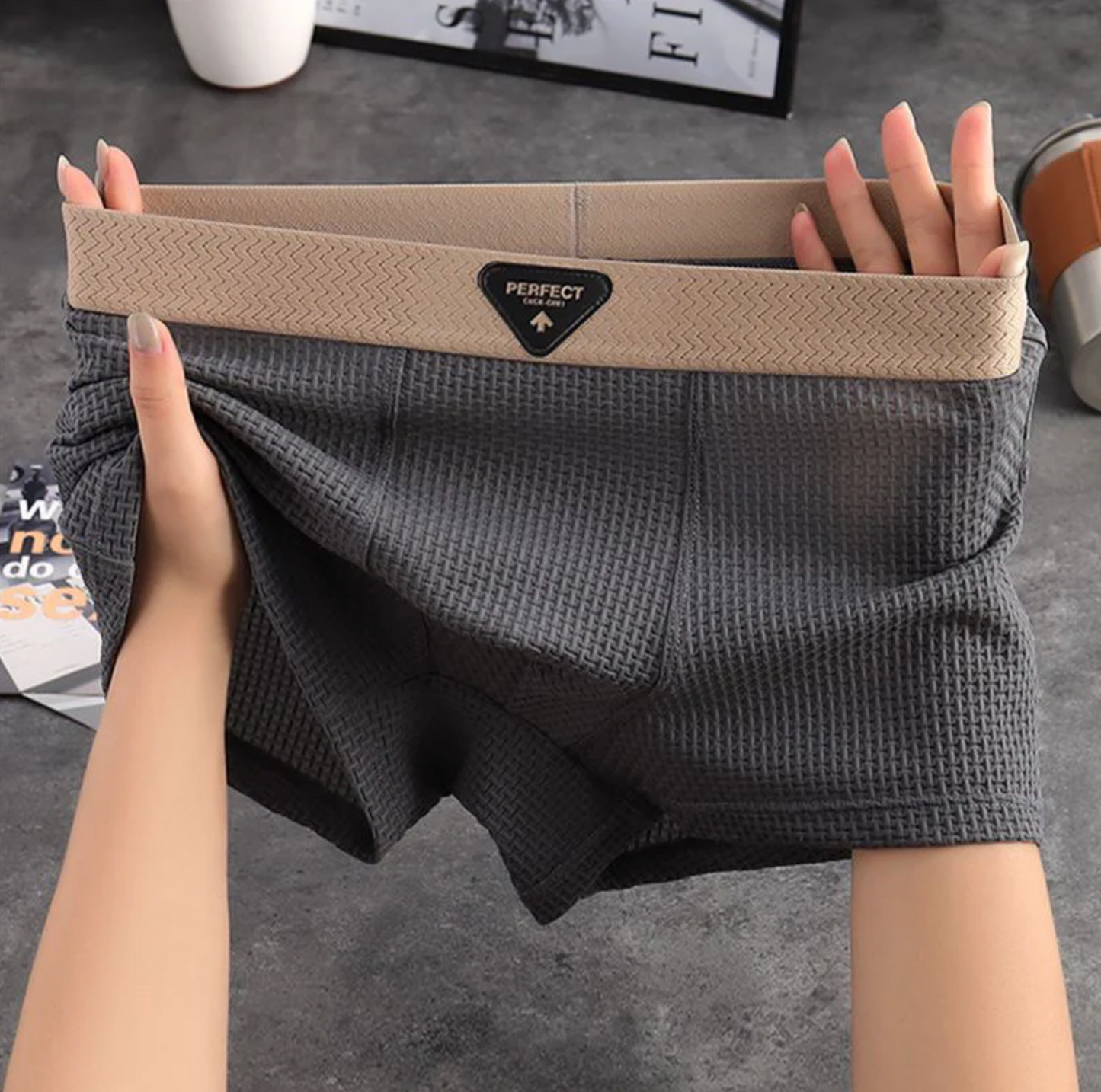 Set de 3 Boxers Premium Homme - Respirante Motif Filet