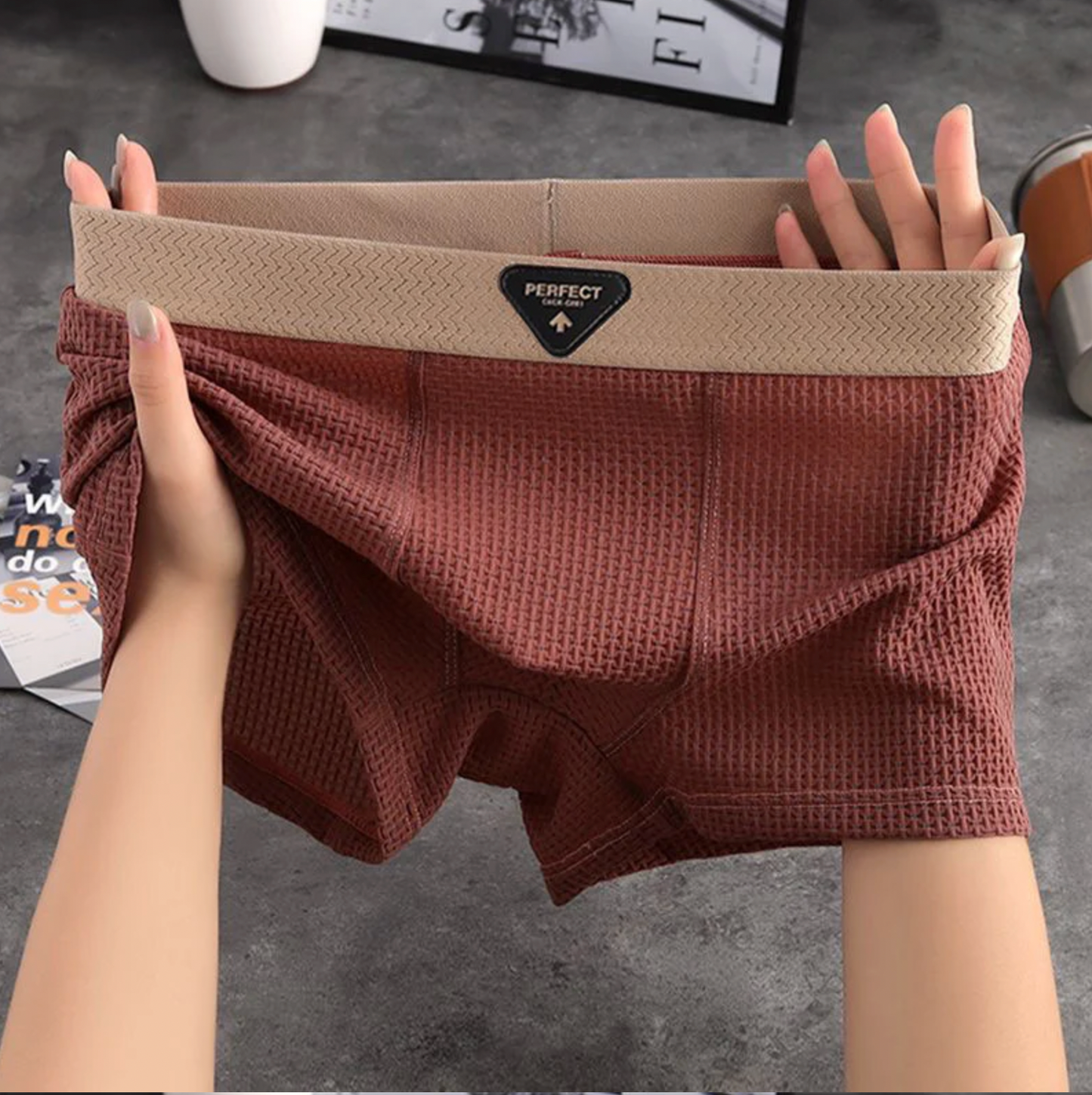 Set de 3 Boxers Premium Homme - Respirante Motif Filet