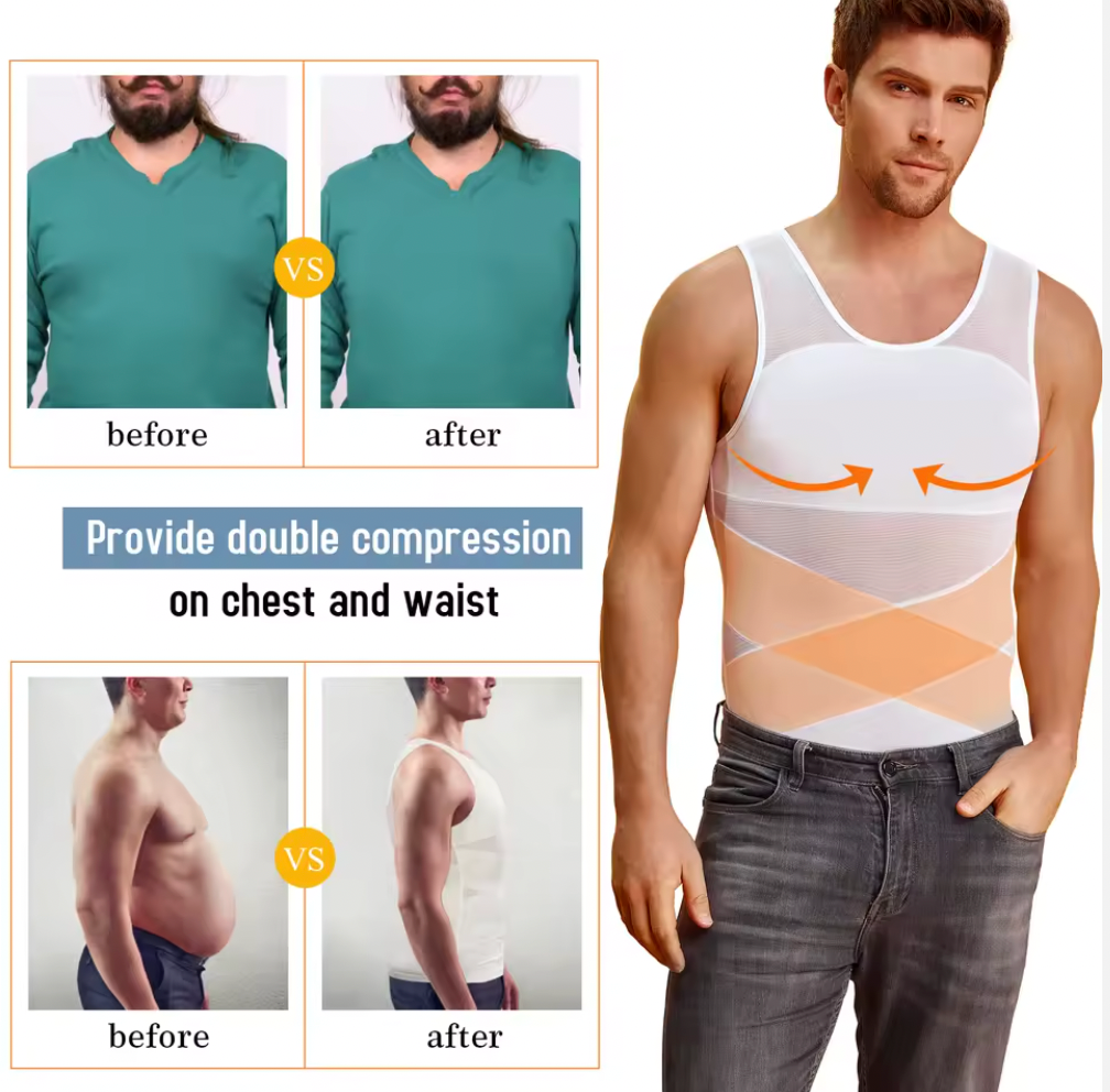 Débardeur Sculptant Homme - Compression & Maintien Posture